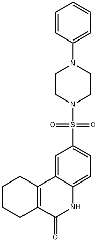 2-[(4-phenyl-1-piperazinyl)sulfonyl]-7,8,9,10-tetrahydro-6(5H)-phenanthridinone Struktur