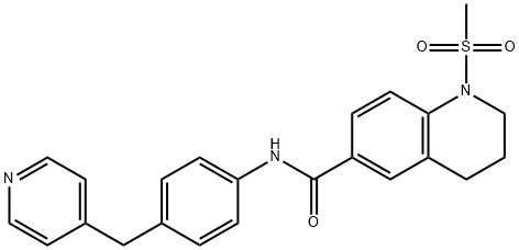 1-(methylsulfonyl)-N-[4-(4-pyridinylmethyl)phenyl]-1,2,3,4-tetrahydro-6-quinolinecarboxamide Struktur