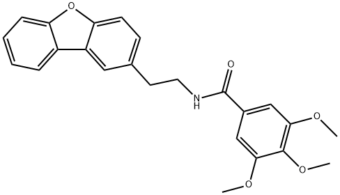 N-(2-dibenzo[b,d]furan-2-ylethyl)-3,4,5-trimethoxybenzamide Struktur