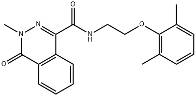 N-[2-(2,6-dimethylphenoxy)ethyl]-3-methyl-4-oxo-3,4-dihydro-1-phthalazinecarboxamide Struktur