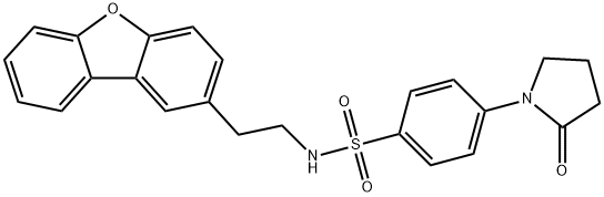 N-(2-dibenzo[b,d]furan-2-ylethyl)-4-(2-oxo-1-pyrrolidinyl)benzenesulfonamide Struktur