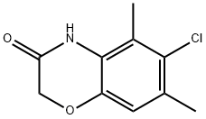 6-chloro-5,7-dimethyl-3,4-dihydro-2H-1,4-benzoxazin-3-one Struktur