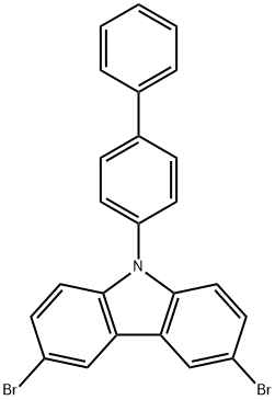 3,6-dibromo-9-(4-biphenylyl)carbazole Struktur