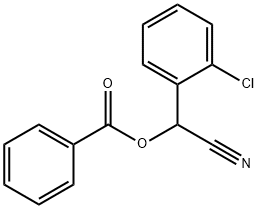 BENZOIC ACID (2-CHLORO-PHENYL)-CYANO-METHYL ESTER Struktur