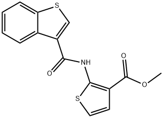 methyl 2-(benzo[b]thiophene-3-carboxamido)thiophene-3-carboxylate Struktur