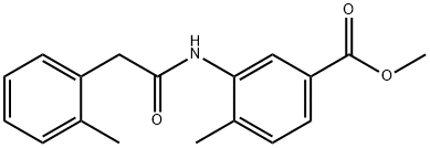 methyl 4-methyl-3-(2-(o-tolyl)acetamido)benzoate Struktur