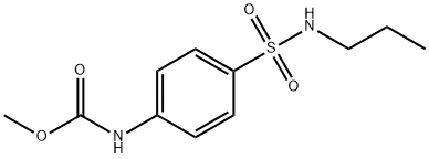 methyl (4-(N-propylsulfamoyl)phenyl)carbamate Struktur