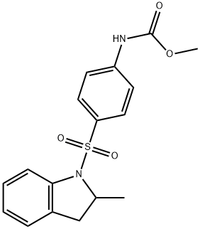 methyl (4-((2-methylindolin-1-yl)sulfonyl)phenyl)carbamate Struktur