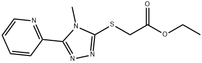 ethyl 2-((4-methyl-5-(pyridin-2-yl)-4H-1,2,4-triazol-3-yl)thio)acetate Struktur