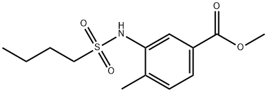 methyl 3-(butylsulfonamido)-4-methylbenzoate Struktur