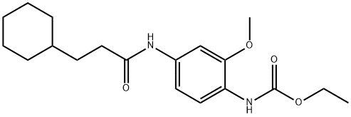 ethyl (4-(3-cyclohexylpropanamido)-2-methoxyphenyl)carbamate Struktur