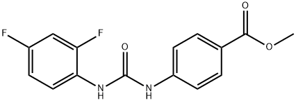 methyl 4-(3-(2,4-difluorophenyl)ureido)benzoate Struktur