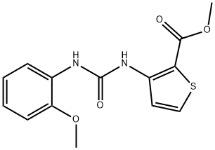 methyl 3-(3-(2-methoxyphenyl)ureido)thiophene-2-carboxylate Struktur