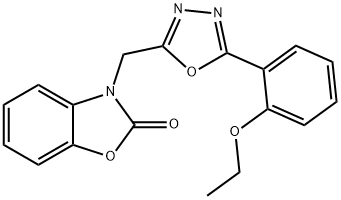 3-{[5-(2-ethoxyphenyl)-1,3,4-oxadiazol-2-yl]methyl}-1,3-benzoxazol-2(3H)-one Struktur