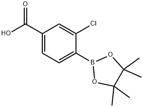 3-Chloro-4-(Tetramethyl-1,3,2-Dioxaborolan-2-Yl)Benzoic Acid Struktur