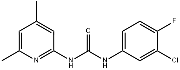 1-(3-chloro-4-fluorophenyl)-3-(4,6-dimethylpyridin-2-yl)urea Struktur