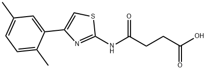 4-((4-(2,5-dimethylphenyl)thiazol-2-yl)amino)-4-oxobutanoic acid Struktur