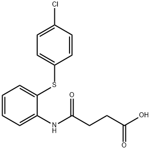 4-((2-((4-chlorophenyl)thio)phenyl)amino)-4-oxobutanoic acid Struktur