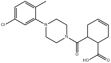 6-(4-(5-chloro-2-methylphenyl)piperazine-1-carbonyl)cyclohex-3-enecarboxylic acid Struktur