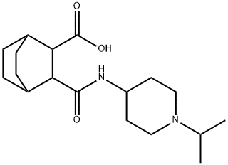 3-((1-isopropylpiperidin-4-yl)carbamoyl)bicyclo[2.2.2]octane-2-carboxylic acid Struktur