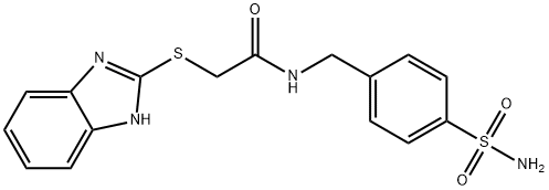 2-(1H-benzimidazol-2-ylsulfanyl)-N-(4-sulfamoylbenzyl)acetamide Struktur