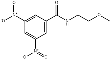 N-(2-methoxyethyl)-3,5-dinitrobenzamide Struktur