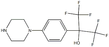 1,1,1,3,3,3-Hexafluoro-2-(4-piperazin-1-yl-phenyl)-propan-2-ol Struktur