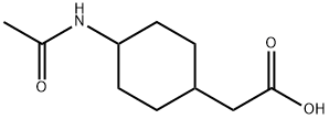 4-(acetylamino)Cyclohexaneacetic acid Struktur