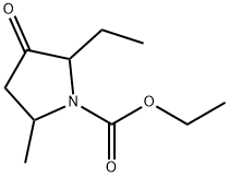 Ethyl 2-ethyl-5-methyl-3-oxopyrrolidine-1-carboxylate Struktur