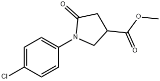 methyl 1-(4-chlorophenyl)-5-oxopyrrolidine-3-carboxylate Struktur