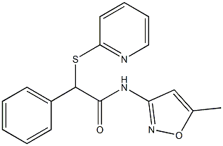 N-(5-methyl-1,2-oxazol-3-yl)-2-phenyl-2-(pyridin-2-ylsulfanyl)acetamide Struktur