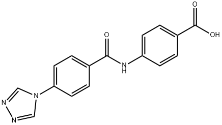 4-(4-(4H-1,2,4-triazol-4-yl)benzamido)benzoic acid Struktur