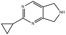 2-cyclopropyl-6,7-dihydro-5H-pyrrolo[3,4-d]pyrimidine Struktur