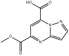 5-(methoxycarbonyl)pyrazolo[1,5-a]pyrimidine-7-carboxylic acid Struktur