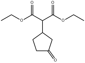 2-(3-Oxo-cyclopentyl)-malonic acid diethyl ester Struktur