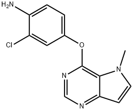 2-Chloro-4-((5-methyl-5H-pyrrolo[3,2-d]pyrimidin-4-yl)oxy)aniline Struktur