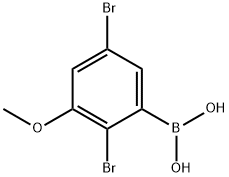 2,5-Dibromo-3-methoxyphenylboronic acid Struktur