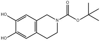 tert-butyl 6,7-dihydroxy-3,4-dihydroisoquinoline-2(1H)-carboxylate Struktur