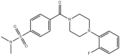 4-{[4-(2-fluorophenyl)-1-piperazinyl]carbonyl}-N,N-dimethylbenzenesulfonamide Struktur