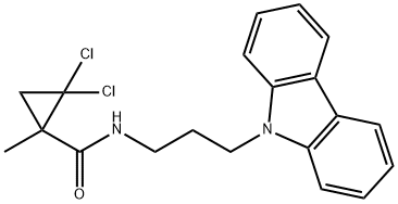 N-[3-(9H-carbazol-9-yl)propyl]-2,2-dichloro-1-methylcyclopropanecarboxamide Struktur