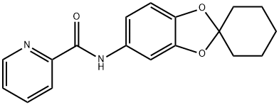 N-(spiro[1,3-benzodioxole-2,1'-cyclohexan]-5-yl)pyridine-2-carboxamide Struktur