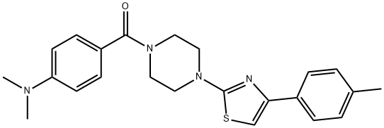 N,N-dimethyl-N-[4-({4-[4-(4-methylphenyl)-1,3-thiazol-2-yl]-1-piperazinyl}carbonyl)phenyl]amine Struktur