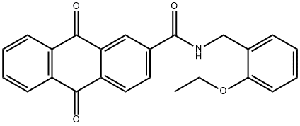 N-(2-ethoxybenzyl)-9,10-dioxo-9,10-dihydro-2-anthracenecarboxamide Struktur