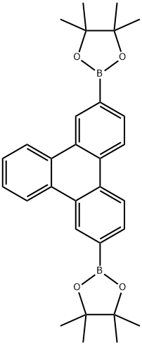 2,7-bis(4,4,5,5-tetramethyl-1,3,2-dioxaborolan-2-yl)triphenylene Struktur