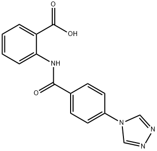 2-(4-(4H-1,2,4-triazol-4-yl)benzamido)benzoic acid Struktur