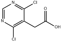 5-Pyrimidineacetic acid, 4,6-dichloro Struktur