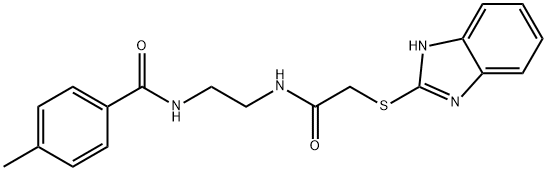 N-(2-{[(1H-benzimidazol-2-ylsulfanyl)acetyl]amino}ethyl)-4-methylbenzamide Struktur