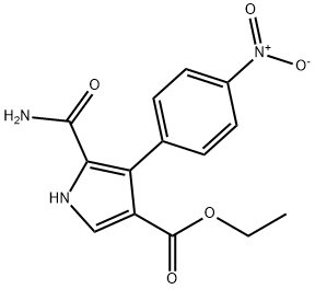 ethyl 5-carbamoyl-4-(4-nitrophenyl)-1H-pyrrole-3-carboxylate Struktur