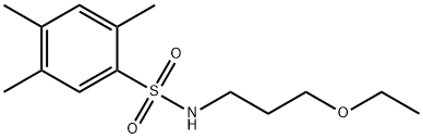 N-(3-ethoxypropyl)-2,4,5-trimethylbenzenesulfonamide Struktur