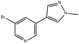 3-bromo-5-(1-methyl-1H-pyrazol-4-yl)pyridine Struktur